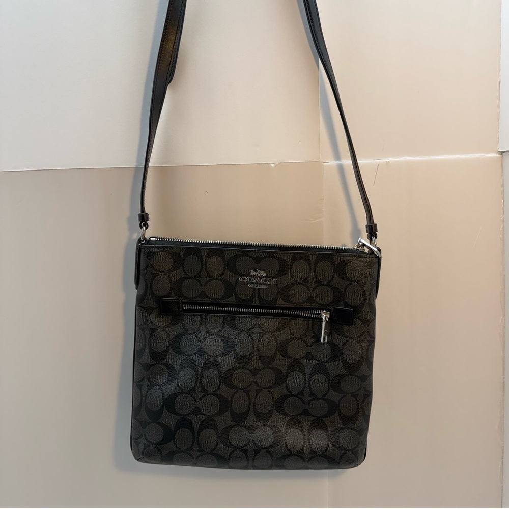 Coach Charcoal Signature Crossbody Bag